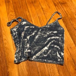 silk cropped tank top